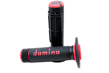 Domino Victor Waffle Grips (Red/Black) | Fits all 7/8" Handlebars
