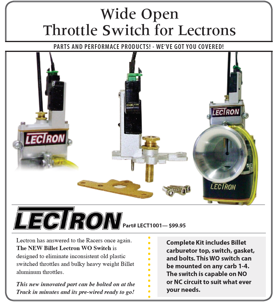 Wide Open Switch Assembly | Compatible with Drag Racing Applications with Lectron Carburetors